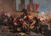 Eugene Delacroix The rape of the Sabine women. painting